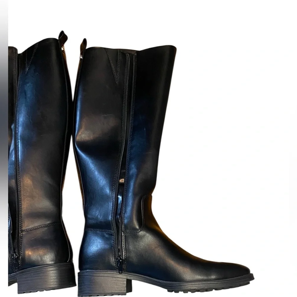 Nine West Leather Black Knee-High Women's Boots Size 8 - Picture 7 of 7